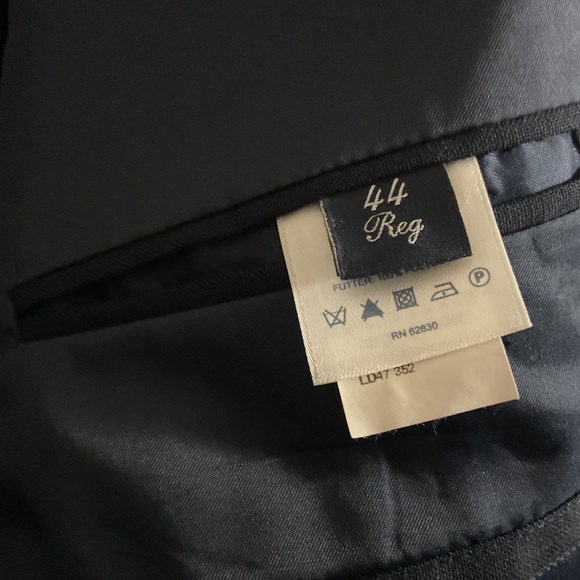 Men’s Lands End Classic 100% Wool Navy Blue Blazer, 44R - Picture 3 of 5